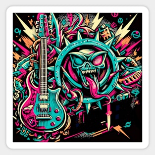 Music Insurgence: Punk Rock Vector Artwork Magnet